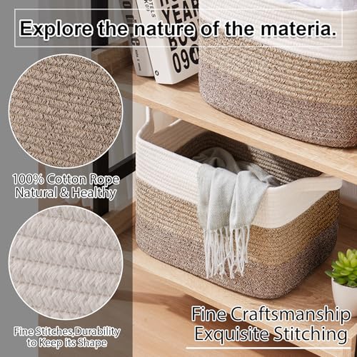 30L Storage Basket Large Blanket Basket Living Room Dark Brown