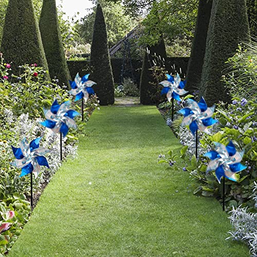 10 Pack Reflective Pinwheels with Stakes (10 Count)