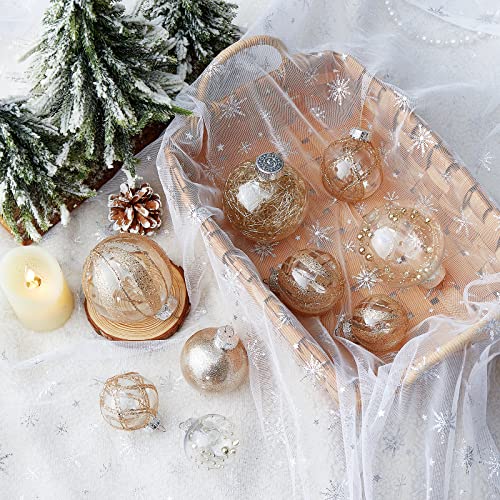 Clear Christmas Ball Ornaments (24 Count)