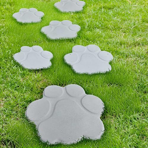 13 Inch Paw Print Stepping Stone Molds for Concrete