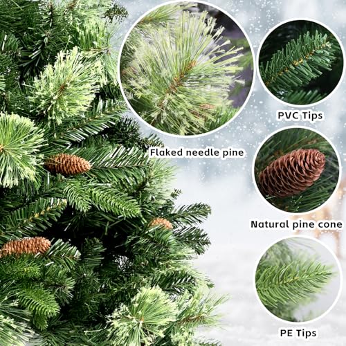 6ft Pre Lit Carolina Pine Christmas Tree