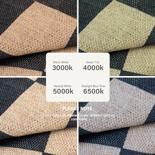 Checkered Easy Jute Outdoor Patio Area Rug 6ft Round (36 Sq Ft)