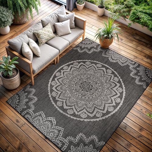 Outdoor Rug 8x10 Modern Area Rugs for Indoor and Outdoor Patios and Porches