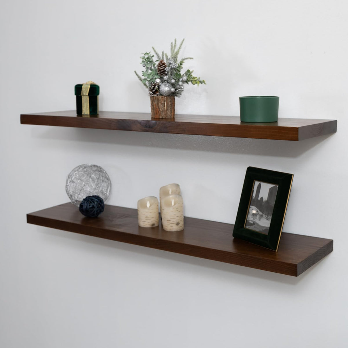URBANDI Rustic Floating Shelves (2 Count)
