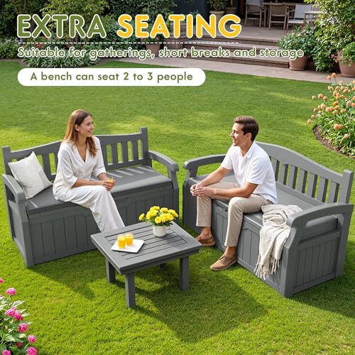 80 Gallon Outdoor Storage Bench Deck Box