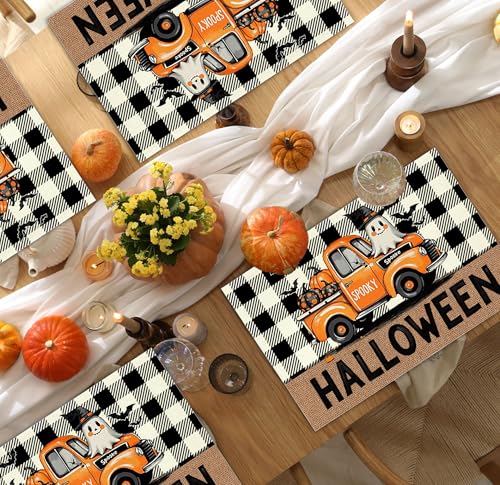 Halloween Pumpkin Placemats Set of 4 (4 Count)
