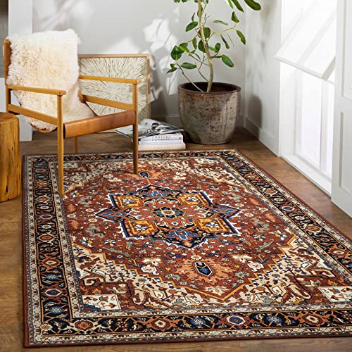 Ultra Thin Washable Oriental Area Rug