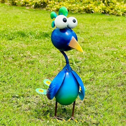 Peacock Decor Metal Yard Art Outdoor Statues Lawn Decorations Outside Garden Peacocks Decoration for Home