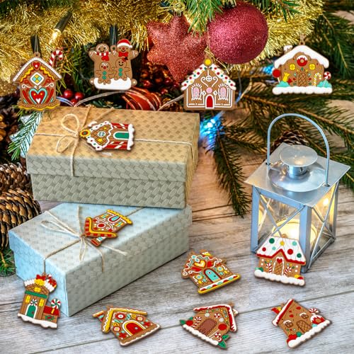 Gingerbread House Ornaments Christmas Tree Decoration (24 Count)