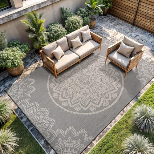 Outdoor Rug 6x9 Modern Area Rugs for Indoor and Outdoor Patios and Porches