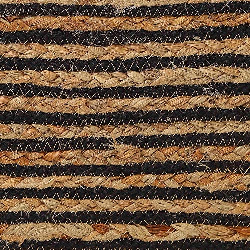 Jute Cotton Braided Cube Pouf Ottoman (2 Count)