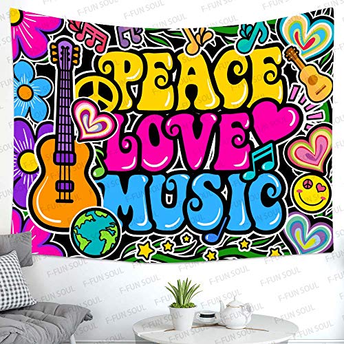 Peace Love and Music Tapestry