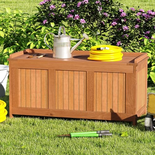 58 Gallon Wood Outdoor Storage Box