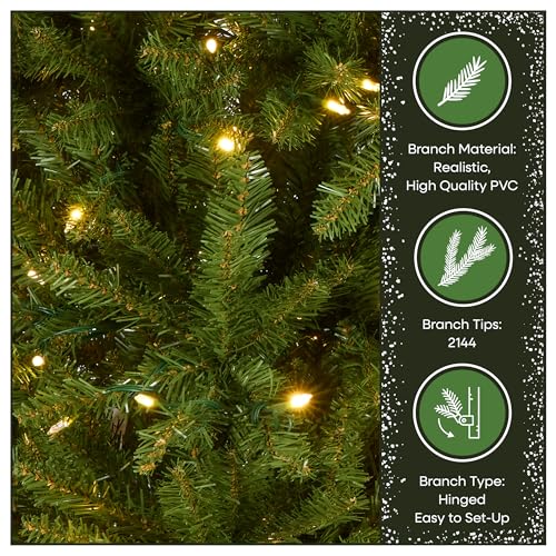 7ft Pre Lit Dunhill Fir Artificial Christmas Tree