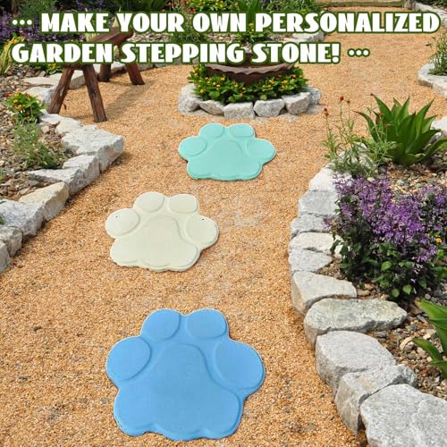 16 Inch Paw Print Stepping Stone Molds for Concrete