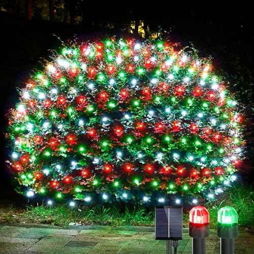 Solar Christmas Net Lights 200LED F8 Big Bulbs