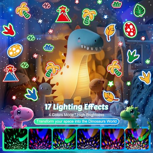 Dinosaur Night Light Projector for Kids Green Dino Toys for Boys