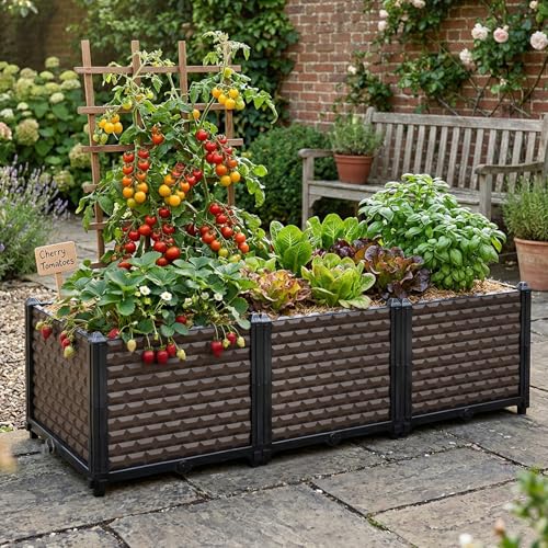 Large Planters for Outdoor Plants 14" Tall Planter Box