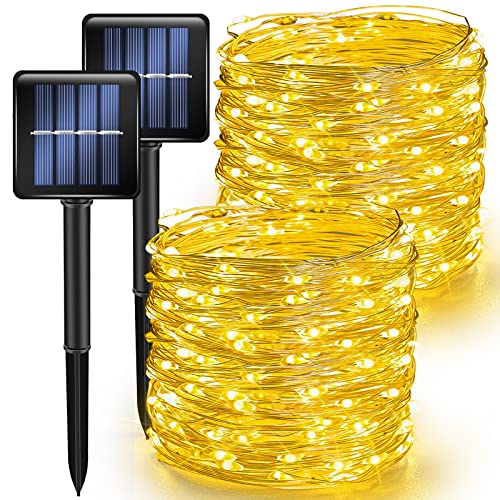Warm White Solar String Lights Outdoor (2 Count)