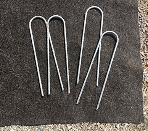 Galvanized 6 Inch Landscape Staples ~ 9 Gauge Steel