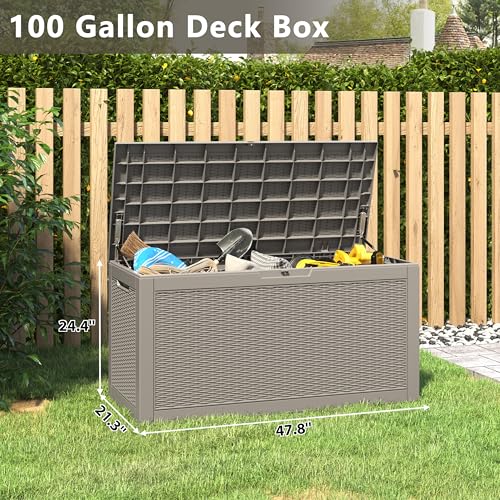 100 Gal Outdoor Storage Box Waterproof Lockable