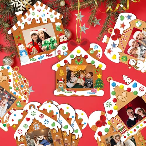28 Pack Christmas Picture Frame Craft Kits for Kids (28 Count)