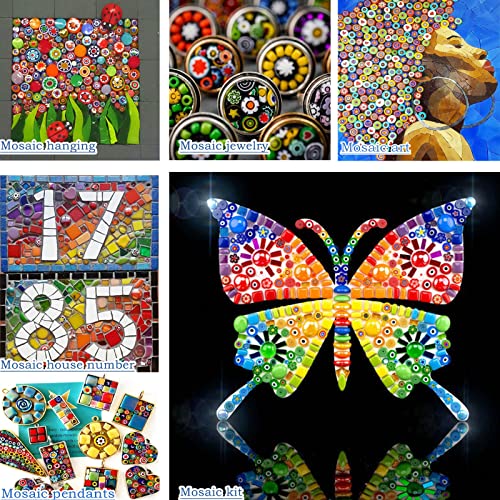 Flower Mosaic Tiles for Crafts (125 Count)
