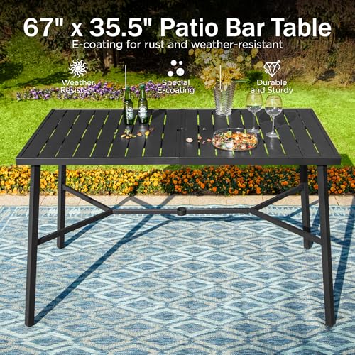 Outdoor Patio Bar Dining Table for 6