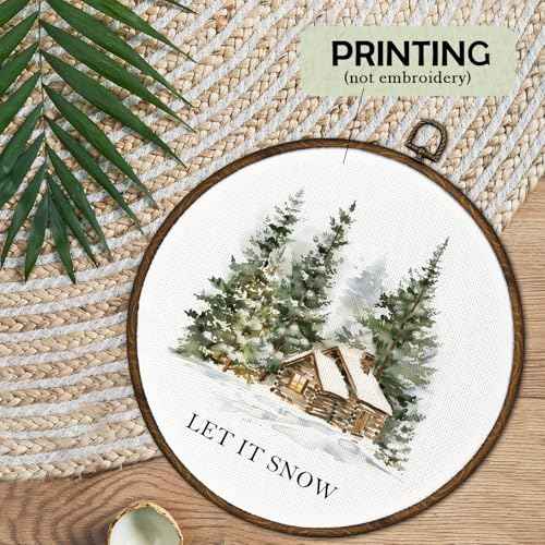 Vintage Winter Snow Wall Art Decor Framed