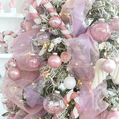 16 Pack Clear Christmas Ball Ornaments with Fillers (16 Count)