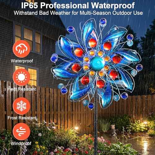 Solar Wind Spinner with Glass Ball
