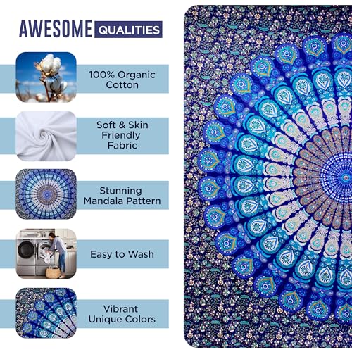Blue Turquoise Tapestry