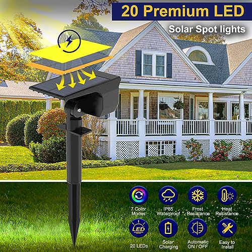 Solar Spot Lights Outdoor Color Changing (10 Count)