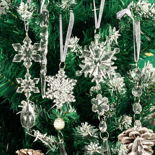 Crystal Christmas Tree Ornaments (18 Count)
