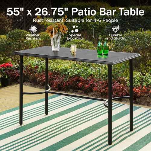 Outdoor Patio Bar Set for 4