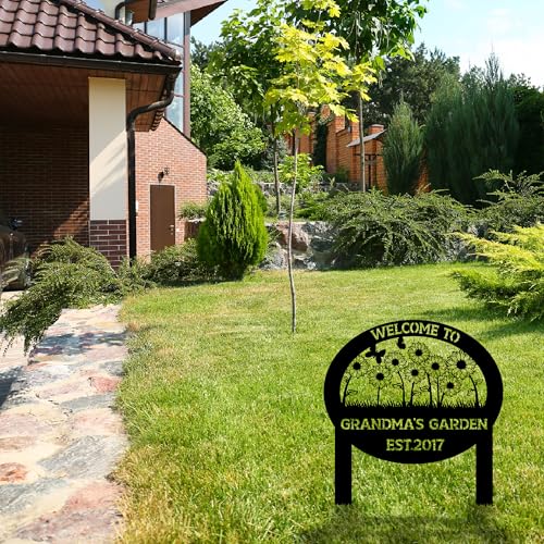 Personalized Metal Garden Sign with Stake
