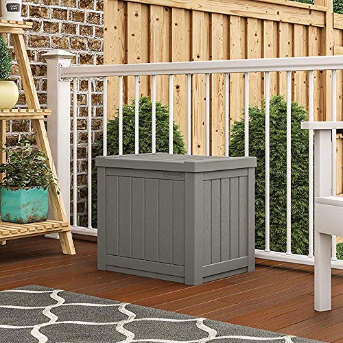 SS500ST 22 Gallon Small Resin Outdoor Patio Storage Deck Box (6 Count)
