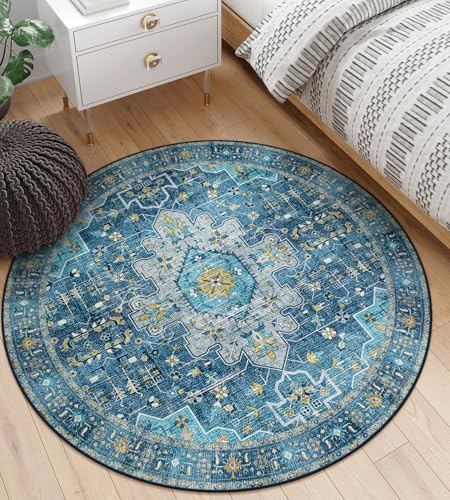 Ultra Thin Washable 5ft Round Rug