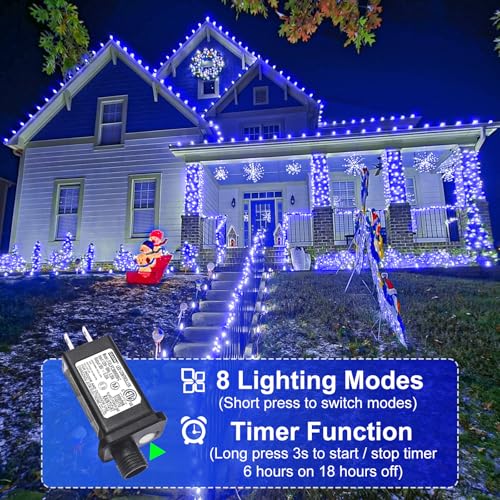 Blue Christmas Lights Outdoor