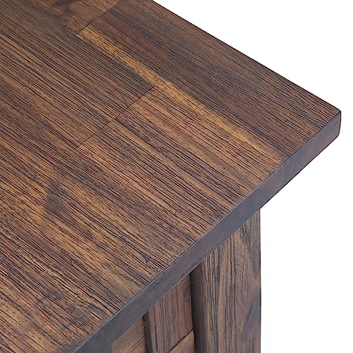 Monroe 14" Wide Solid Wood End Table in Charcoal Brown