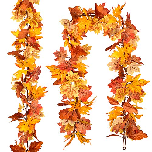 2 Pack Fall Garland Maple Leaf