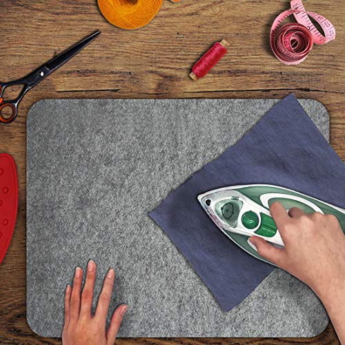 17" x 13.5" Wool Pressing Mat 100% New Zealand Felted Wool Ironing Mat Pad Blanket for Quilter