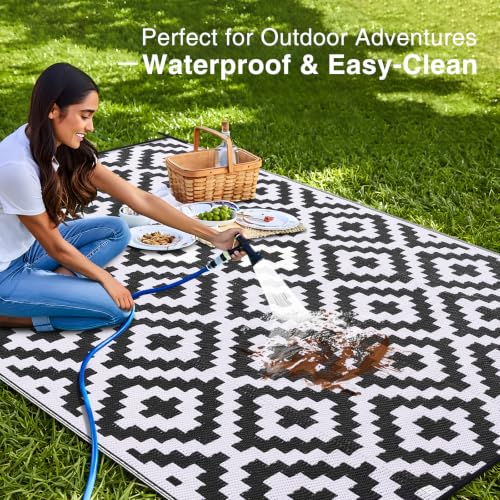 Outdoor Rug 6x9 ft Waterproof Reversible Mat