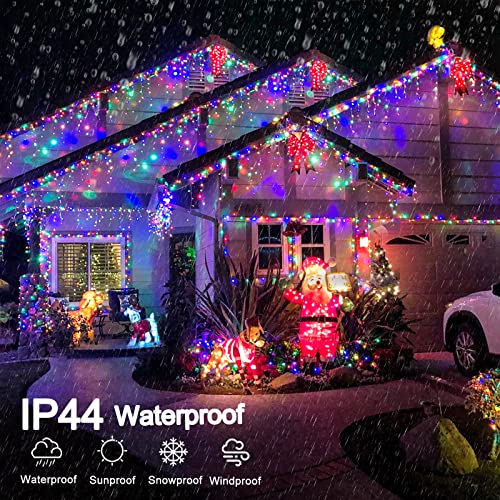 Colored Christmas Lights Outdoor 66ft 640 LED Icicle Lights for Outside
