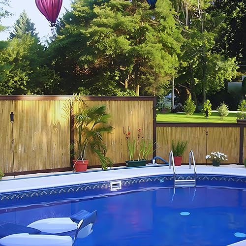 Natural Bamboo Fencing Decorative Rolled Fence Panel 0.75 in D x 3 ft H x 8 ft L (24 Sq Ft)