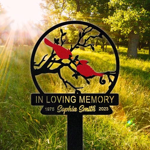 Personalized Cemetery Memorial Metal Stakes