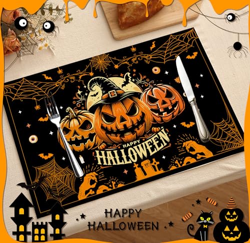 Halloween Spooky Placemats Set of 4 (4 Count)