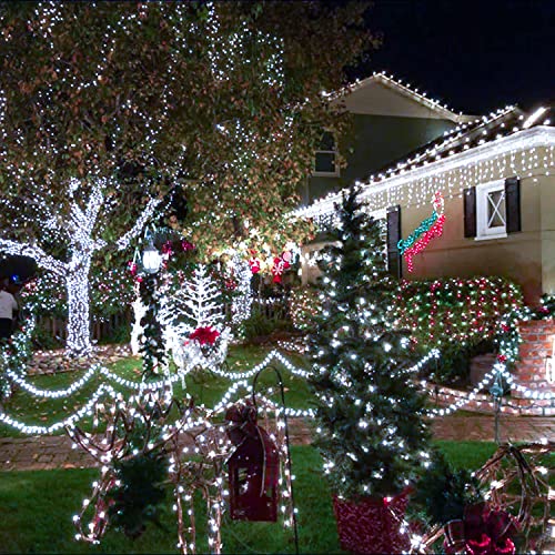 300 LED White Christmas Tree Lights Plug in