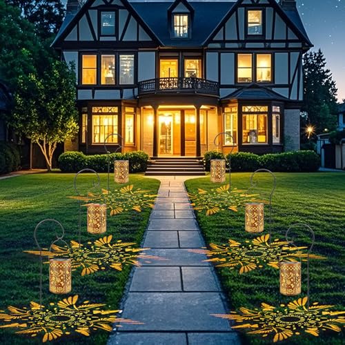Solar Lanterns Outdoor Decor Hummingbird Garden Waterproof Christmas Gifts Light for Women Mom Grandma (2 Count)