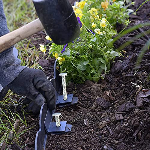 50/100/150 Pack 6" Solid Galvanized Non-Rust Metal Garden Stakes Spiral Landscape Edging Anchors for Paver Edging, Gardening, House Construction, etc (50) (50 Count)